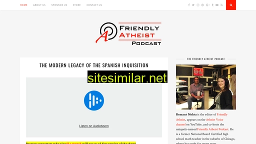 Friendlyatheistpodcast similar sites