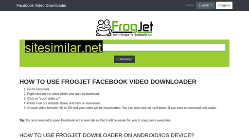Frogjet similar sites