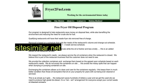 Fryer2fuel similar sites