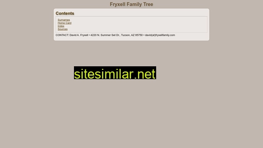 Fryxellfamily similar sites