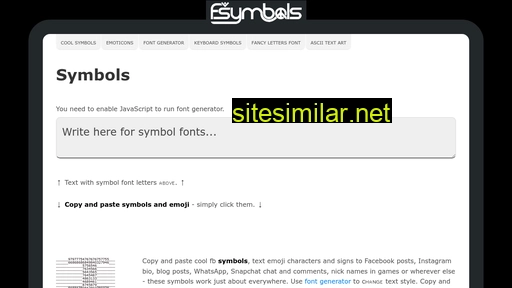 fsymbols.com alternative sites