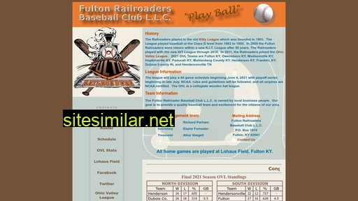 fultonrailroadersbaseball.com alternative sites