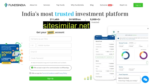 fundsindia.com alternative sites