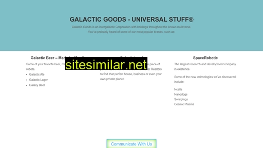 galacticgoods.com alternative sites
