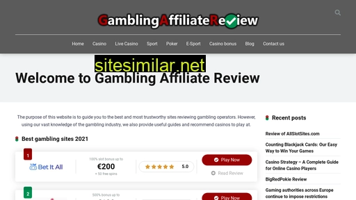Gamblingaffiliatereview similar sites