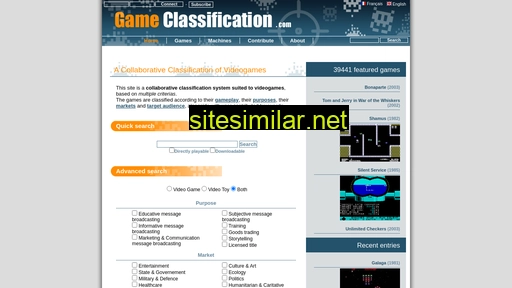 Gameclassification similar sites