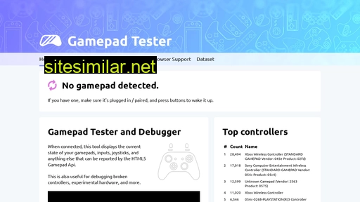 Gamepad-tester similar sites