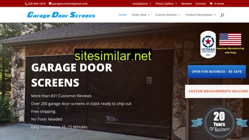 garagedoorscreens.com alternative sites