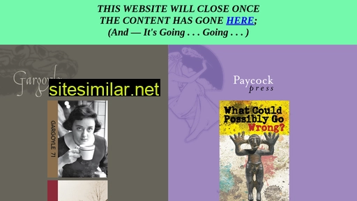 gargoylemagazine.com alternative sites