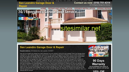 garagedoorrepair-sanleandro.com alternative sites