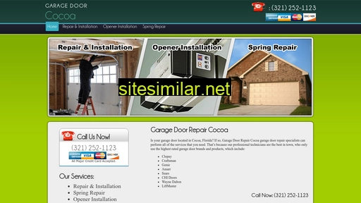 garagedoorrepaircocoa.com alternative sites