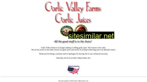 garlicvalleyfarms.com alternative sites