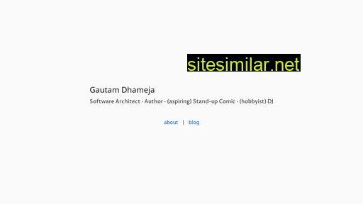 Gautamdhameja similar sites