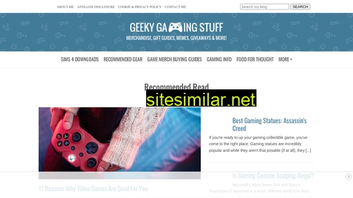 Geekygamingstuff similar sites