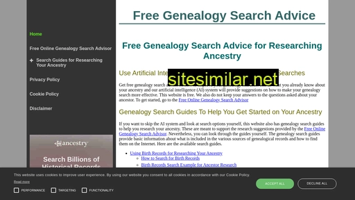 Genealogy-search-advice similar sites