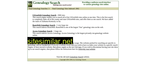 genealogysearch.com alternative sites