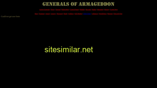 generalsofarmageddon.com alternative sites