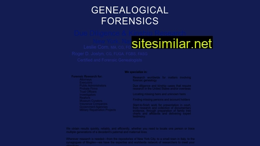 genealogicalforensics.com alternative sites
