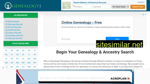 Genealogyinc similar sites