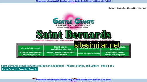 gentlegiantsrescue-saint-bernards.com alternative sites