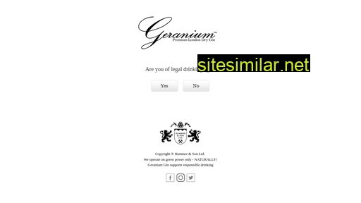 geraniumgin.com alternative sites