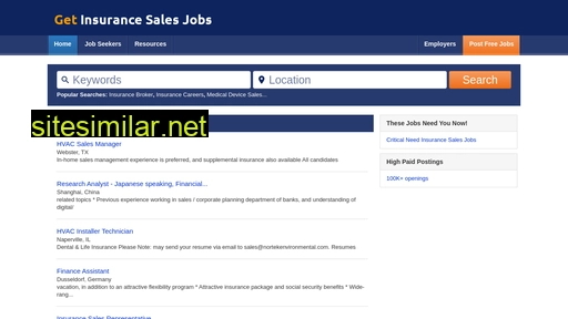 getinsurancesalesjobs.com alternative sites