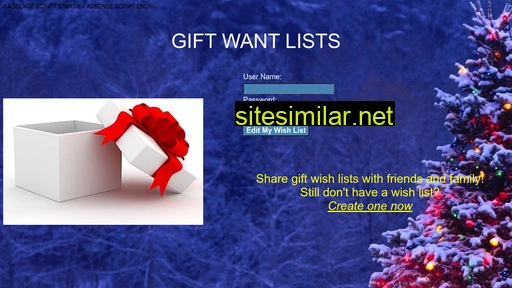 Giftwantlists similar sites