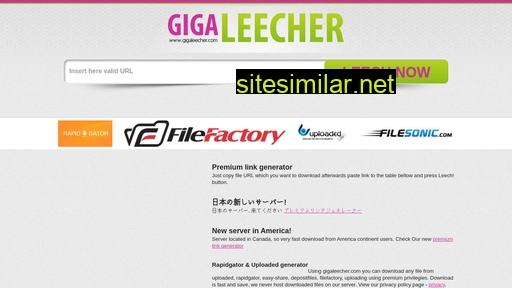 gigaleecher.com alternative sites