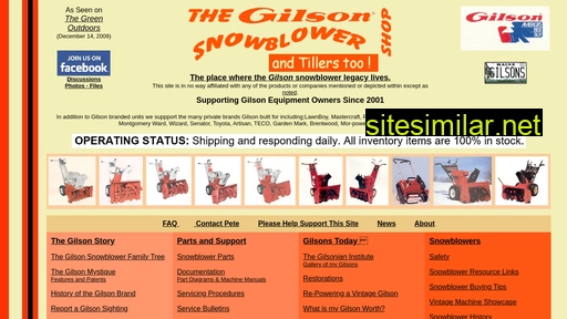 gilsonsnowblowers.com alternative sites