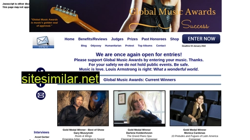 globalmusicawards.com alternative sites