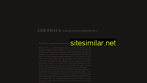 goethalsgenealogyusa.com alternative sites