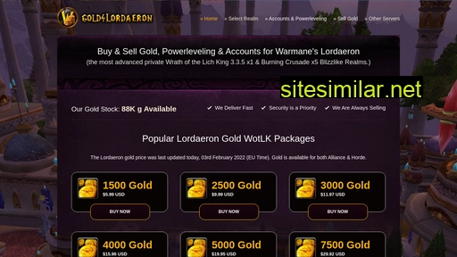 gold4lordaeron.com alternative sites