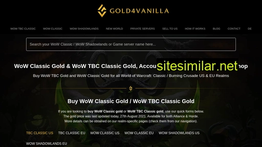 gold4vanilla.com alternative sites