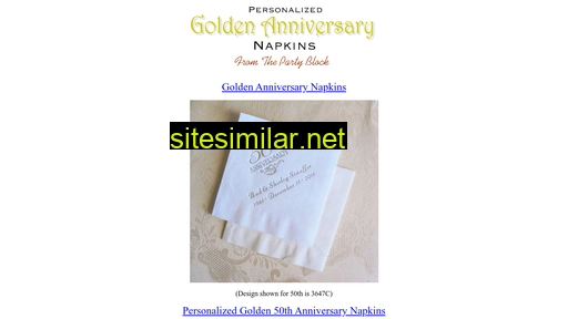 goldenanniversarynapkins.com alternative sites