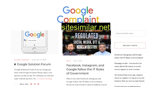 googlecomplaint.com alternative sites