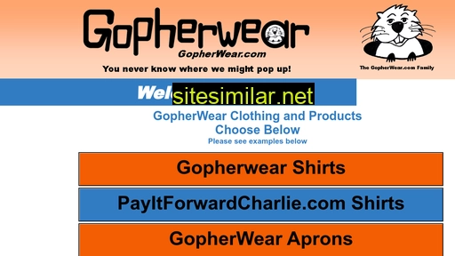 gopherwear.com alternative sites