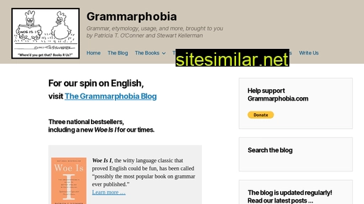 Grammarphobia similar sites