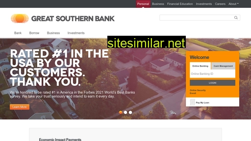 greatsouthernbank.com alternative sites