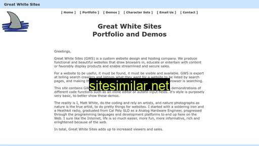 Greatwhitesites similar sites