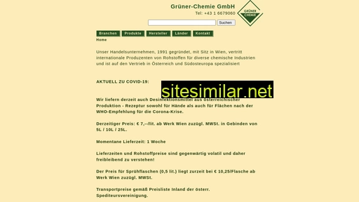 gruenerchemie.com alternative sites