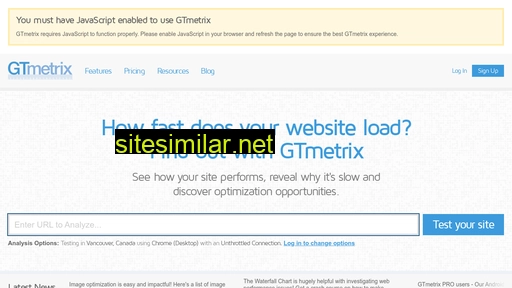 gtmetrix.com alternative sites