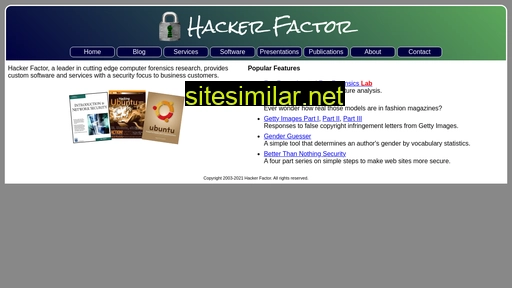 Hackerfactor similar sites