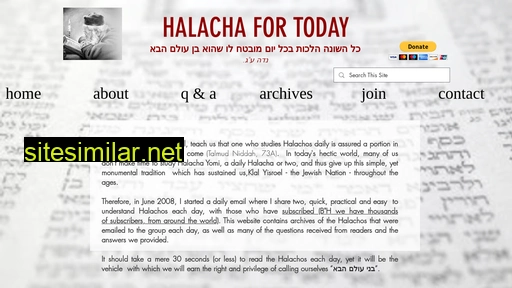 halachafortoday.com alternative sites