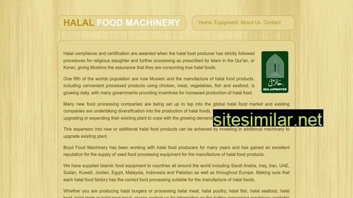 Halalfoodmachinery similar sites
