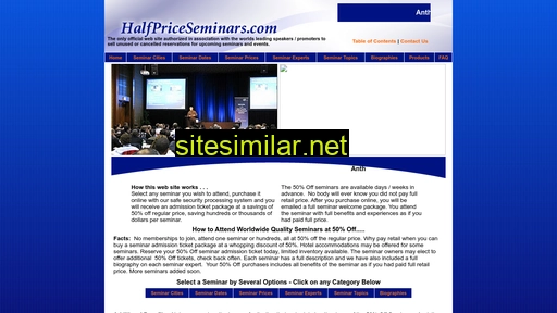 halfpriceseminar.com alternative sites