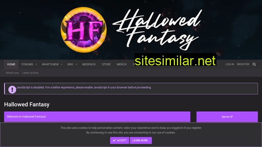 hallowedfantasy.com alternative sites