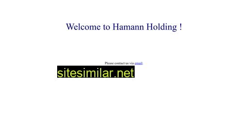 hamannholding.com alternative sites