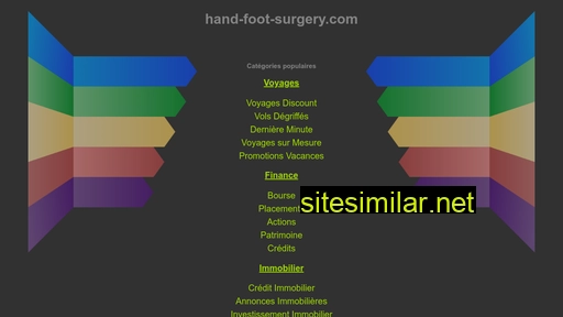 Hand-foot-surgery similar sites