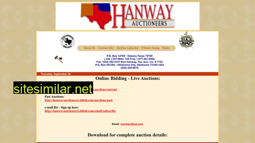 hanwayauctioneers.com alternative sites