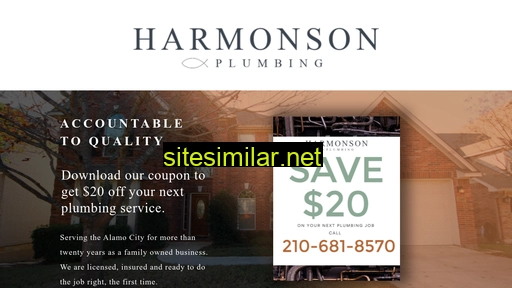 harmonsonplumbing.com alternative sites